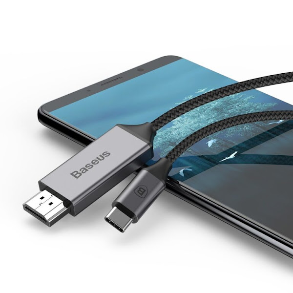 Cáp chuyển USB Type C sang HDMI Baseus hỗ trợ xuất Video 4K – 60Hz từ Smartphone ra TV (1.8 mét)