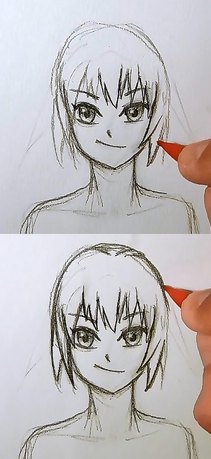 How to Draw Anime Hair - Easy Drawing Art