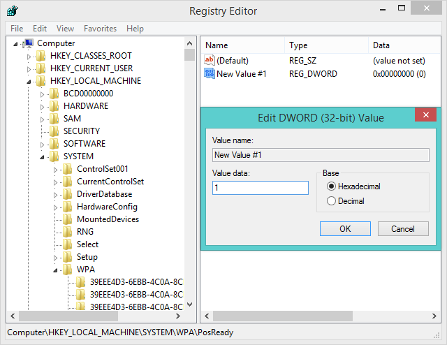 Chỉnh sửa Registry nhằm giả Windows XP thành máy POS, để được tiếp tục update tới 2019 posready.