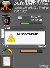 SCleaner scleaner1 Free Download Application to Delete Files with Applications SCleaner Trash Nokia s60v3/s60v5