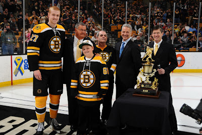 Bruins rookie defenseman Dougie Hamilton wins the 7th Player Award