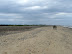The flattened beach in front of the marshes, this used to be a huge protecting shingle bank