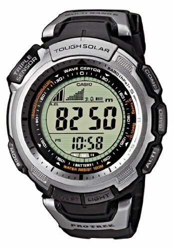 Casio Men's Digital Watch PRW-1300-1VER With Pro-Trek Solar Powered Triple Sensor Radio Controlled Resin Strap Casio Men's Digital Watch PRW-1300-1VER With Pro-Trek Solar Powered Triple Sensor Radio Controlled Resin Strap