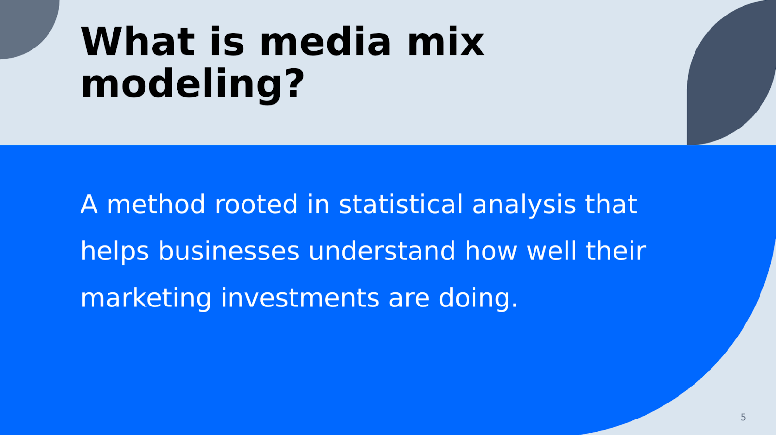 What is media mix modeling? A method rooted in statistical analysis that helps businesses understand how well their marketing investments are doing.