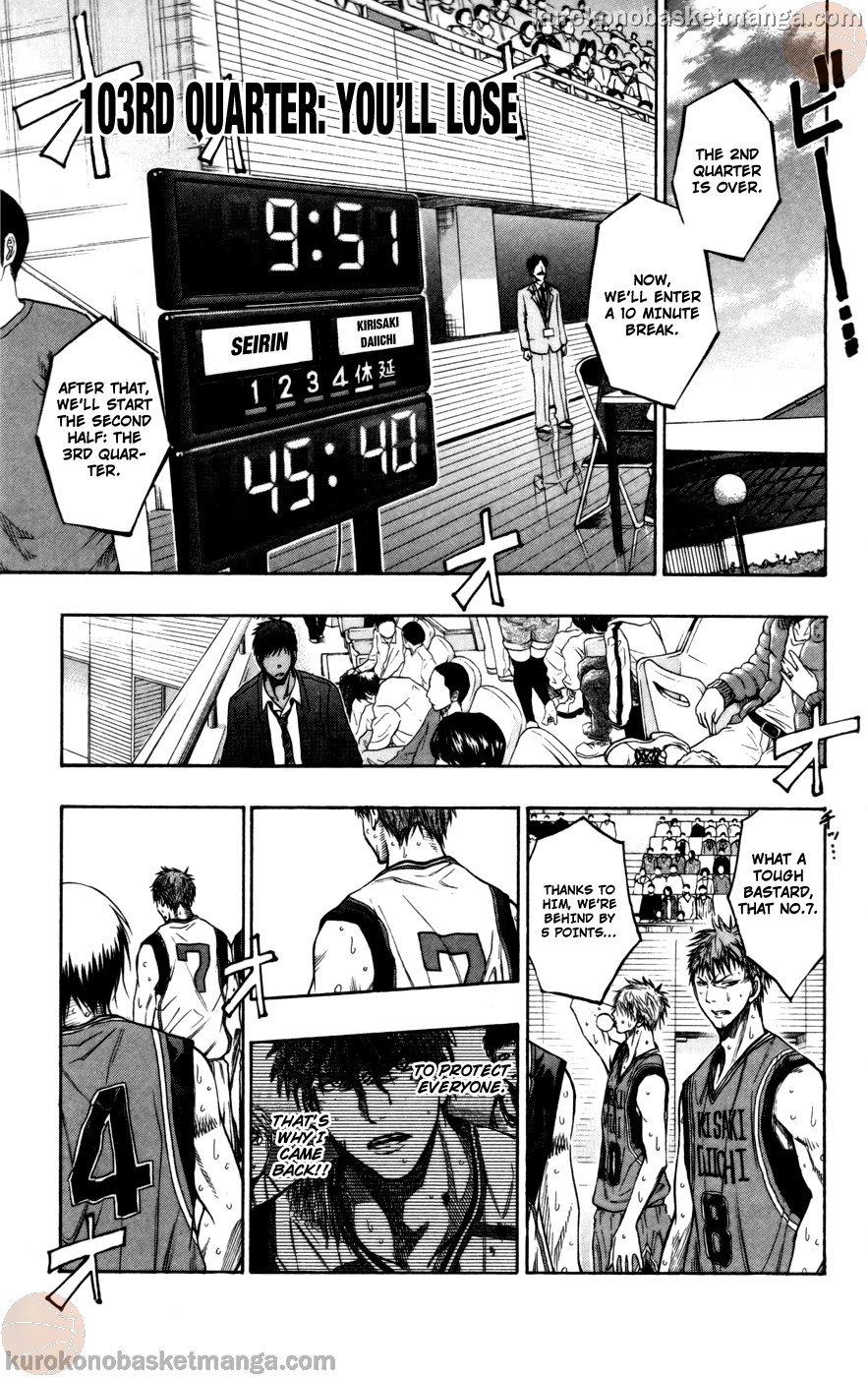 Kuroko no Basket Manga Chapter 103 - Image 01
