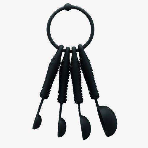 Bodum K11390-01 Bistro Measuring Spoons, Black, Set of 4