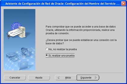 Configuracin del Listener, Nombre de red, en Oracle Client 11g y Windows XP 