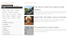 Destination Guides and Latest Blog Posts