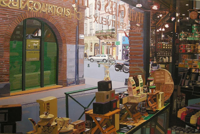 Boutique de té, de Francisco Motto boutique de te,pintura en acrílico de Francisco Motto