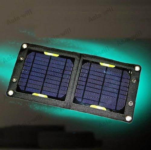  Portable Outdoor Folding 6W Solar Panel Monocrystalline solar panel Solar charger- Black