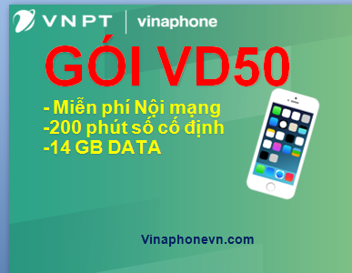 Gọi Nội mạng miễn phí, ưu đãi 14GB Data gói cước VD50 Vinaphone