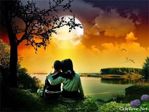 Hình ảnh đẹp đôi tình nhân lãng mạn trong đêm trăng hình ảnh đôi bạn thân ngồi ngắm trăng