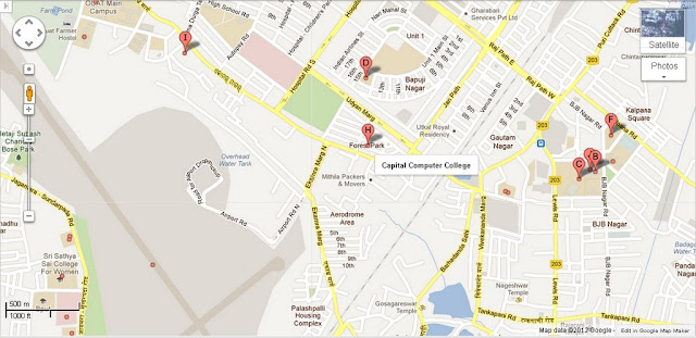 Capital Computer College Bhubaneswar Area Map