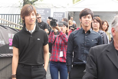 Yunho y Changmin, junto con Kim Ha Neul vistos en Lacoste Fashion Show Nueva York  Lacostenweyork