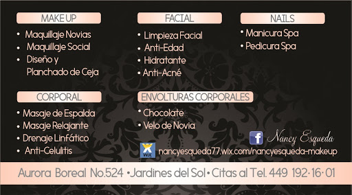 Nancy Esqueda - Makeup Artist, Sistema Solar 119, Jardines del Sol, 20266 Aguascalientes, Ags., México, Salón de manicura y pedicura | AGS