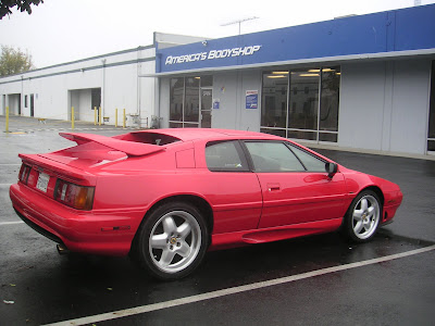 Lotus Esprit Turbo after autobody repair at Almost Everything