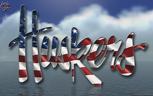 Nebraska Cornhuskers Huskers American Flag Text wallpaper