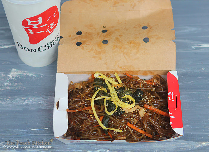 BonChon Chicken Delivery Japchae | www.thepeachkitchen.com