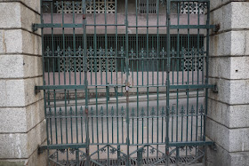 locked gate at graveyard in Macau