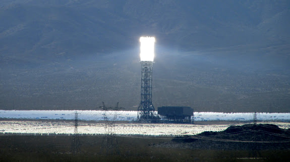 Ivanpah solar facility just across the border from Primm, Nevada