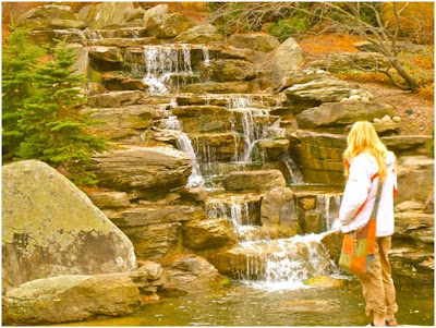 This magnificent man-made waterfall was designed and created for audio and visual barriers to the East BeltLine close by