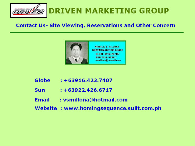 Contact Us for Site Viewing, Reservation and Other Concerns with regards to Sta Rosa Garden Villas 3