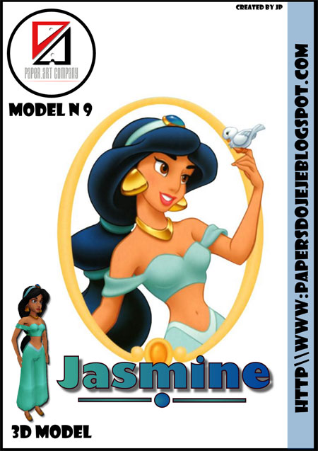 Princess Jasmine Papercraft