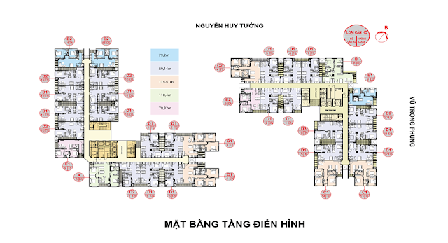 Mặt bằng điển hình chung cư Rivera Park Hà Nội