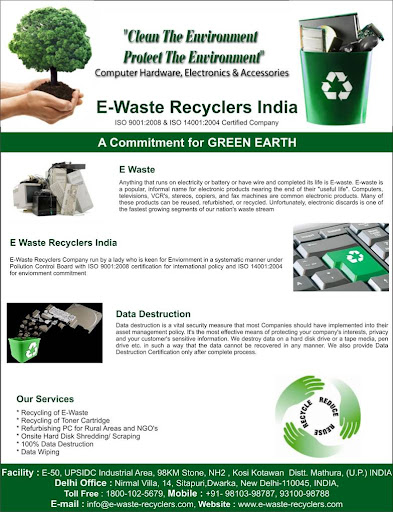 E-Waste Recyclers India, A-46, Okhla Phase I, Okhla Industrial Area, New Delhi, Delhi 110020, India, Environmental_Protection_Organization, state DL