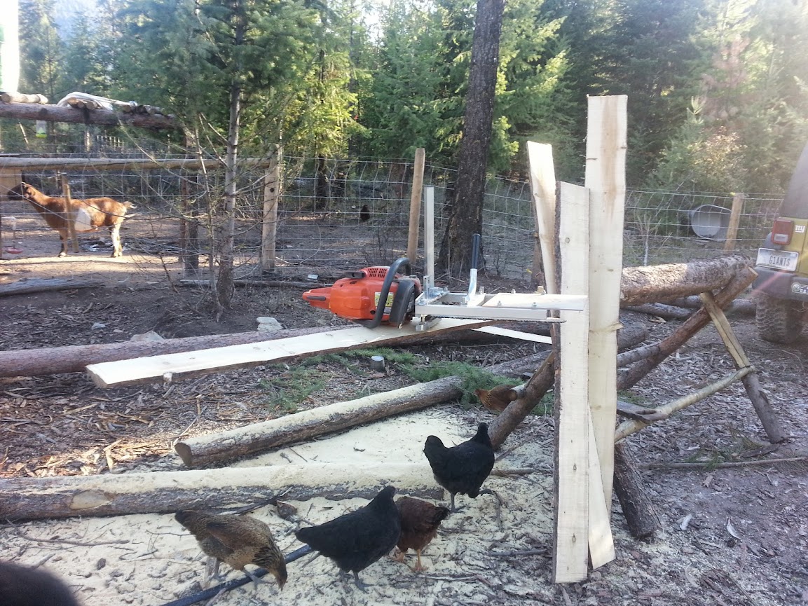 planks using my Alaskan Chain Saw Mill.