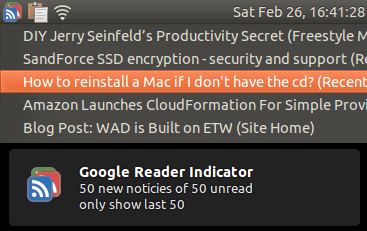 Google Reader Indicator Google Reader Indicator