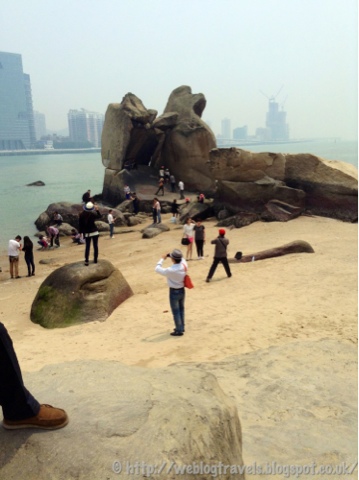 Gulangyu beach rocks Gulangyu beach rocks
