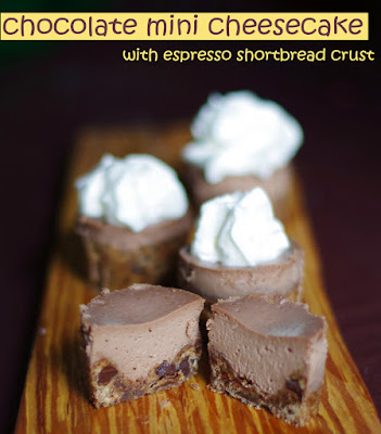 mini chocolate cheesecake - withinthekitchen.blogspot.com