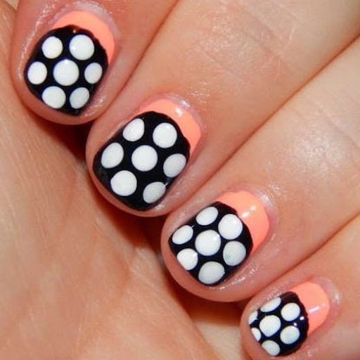 black & white nail art designs