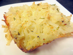 Recipe for Chive and Onion Hash Brown Potatoes, vegetarian and a cozy casserole for a winter day or a holiday potluck
