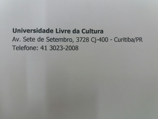 Unicultura, cj 400. - Avenida Sete de Setembro, 3728, Curitiba - PR, 80250-210, Brasil, Organizaes_Sem_Fins_Lucrativos, estado Parana