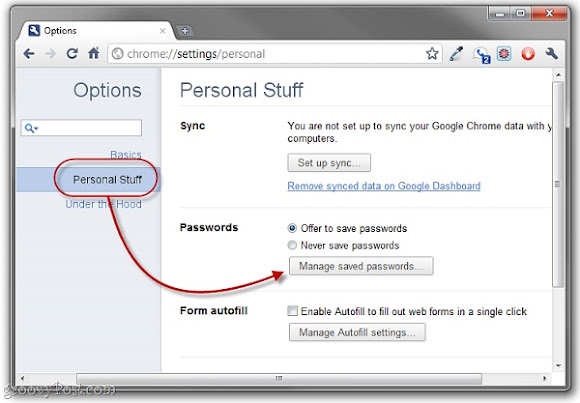 Tìm kiếm các file lưu mật khẩu trong của Google Chrome