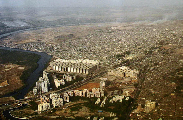 slums aerial view