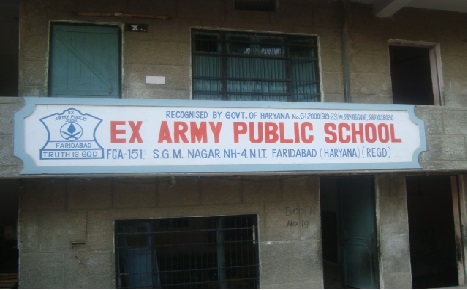 Ex Army Public School, 3254-A, Gali Number 4, Pocket B, Sanjay Gandhi Memorial Nagar, New Industrial Town, Faridabad, Haryana 121001, India, Army_School, state HR