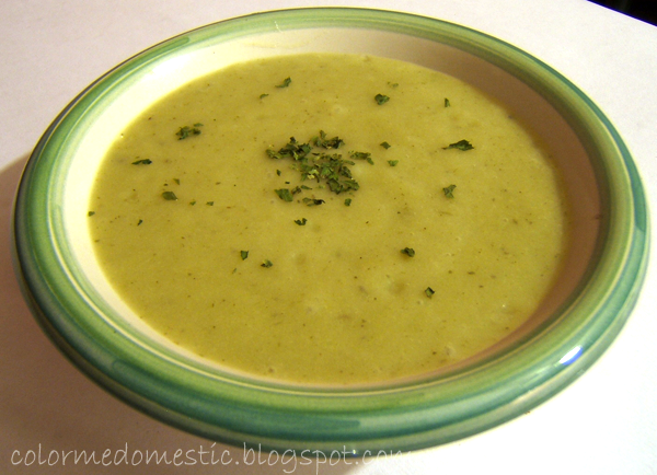 Color Me Domestic: Creme of Leek Soup