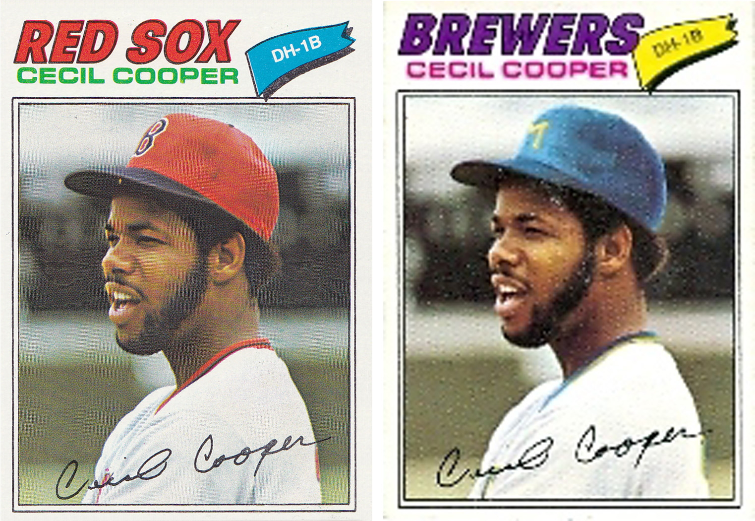 Cecil Cooper Milwaukee Brewers Autographed 1987 Topps #10 Signed  BaseballCard