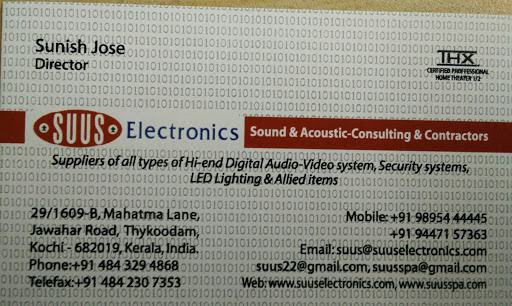 Suus Electronics, Jawahar Rd, Thykoodam, Vyttila, Ernakulam, Kerala 682019, India, Electronics_Retail_and_Repair_Shop, state KL