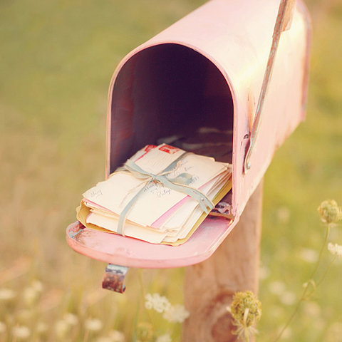 Caixa de correio rosa
