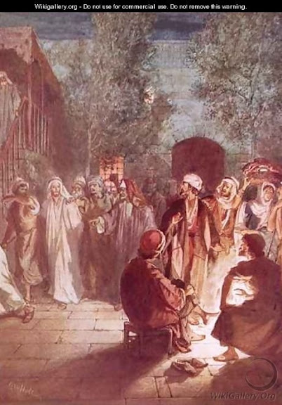 Jesus looks at Peter after his denial, by William Brassey Hole (1846-1917)