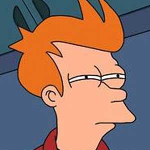 Confused Futurama Fry face meme