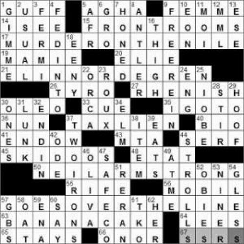 0113 11 New York Times Crossword Answers 13 Jan 11 Thursday