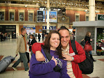 Susan and me amid the hustle and bustle at Victoria Station