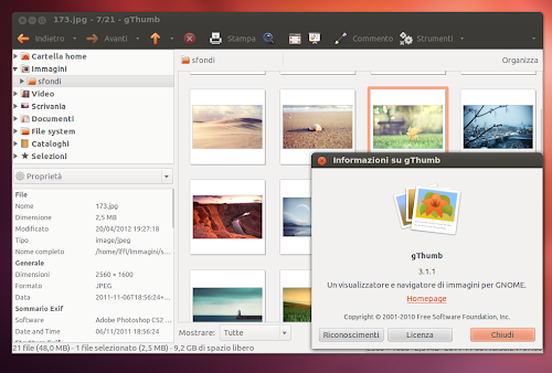 gThumb 3.1.1 su Ubuntu 12.04