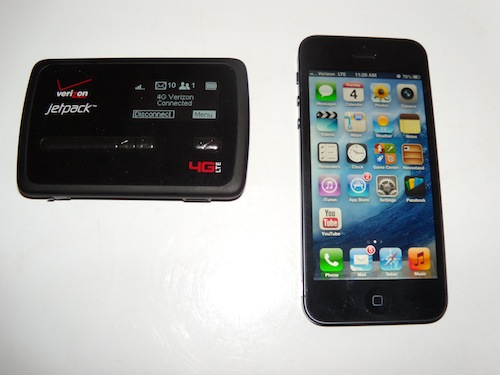 Apple iPhone 5 vs. MiFi 4620L Verizon Hotspot, LTE test results
