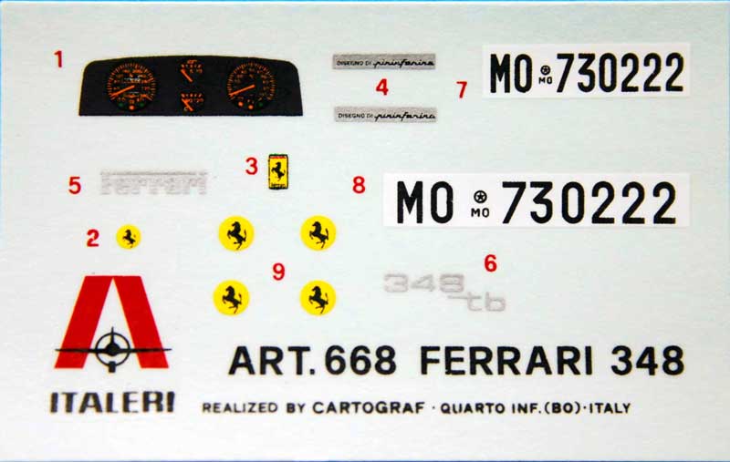 Ferrari 348 TB Italeri 1/24 Réf.668 668-de
